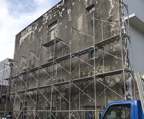 台中鷹架工程施工現場